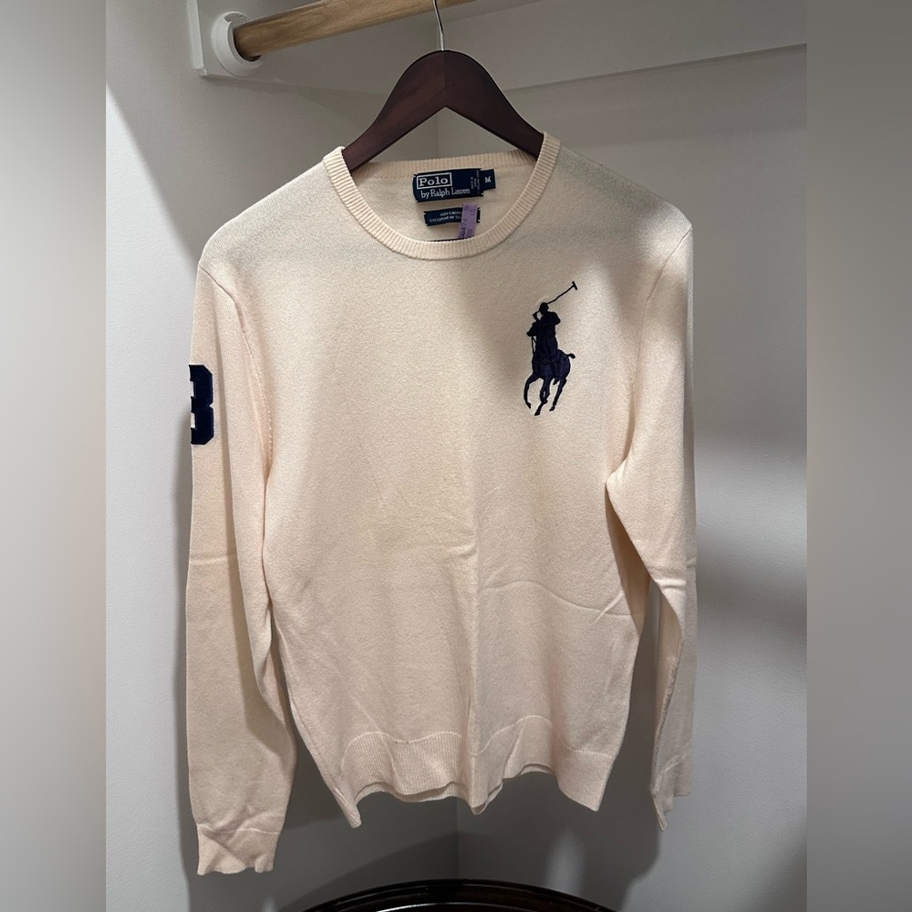 Cashmere Polo Giant Pony Sweater